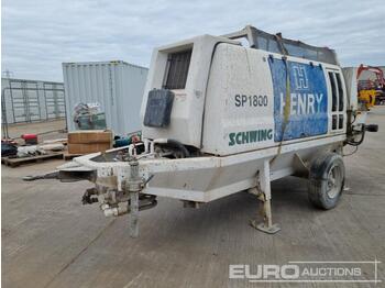  2015 Schwing SP 1800 D-129 KW - Autopompă de beton