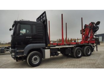 Camion pentru transport de lemne MAN TGS 26.540 XL 6x4 Doll-Kurzholz, KESLA 2111Z: Foto 1