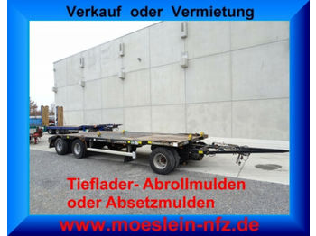 Remorcă transport containere/ Swap body Möslein MTH 3 3 Achs Kombi- Tieflader- Anhänger fürAbrol: Foto 1