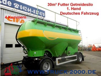 Feldbinder HEUT 30m³ Futter-Getreide-Silo 4 Kammern 1.Hand - Remorcă cisternă