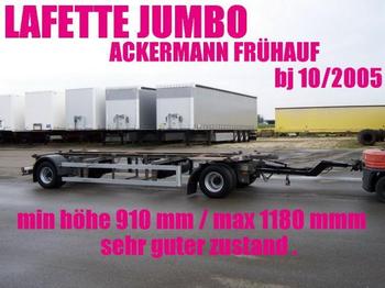 Ackermann LAFETTE JUMBO 910 - 1180 mm zwillingsbereift 2 x - Remorcă transport containere/ Swap body