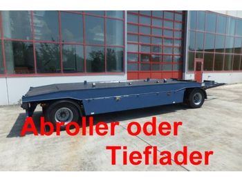 Jung 2 Achs Abrollmuldenanhänger oder Tieflader  - Remorcă transport containere/ Swap body