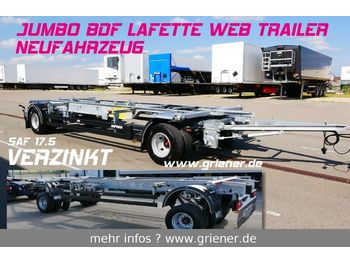 Web-Trailer WFZ/W 18 / JUMBO LAFETTE BDF 7,15/7,45 /17,5 SAF  - Remorcă transport containere/ Swap body