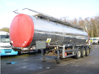 Clayton Chemical tank inox 30.4 m3 / 1 comp + pump - Semiremorcă cisternă