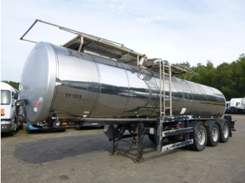 Clayton Food tank inox 23.5 m3 / 1 comp + pump - Semiremorcă cisternă