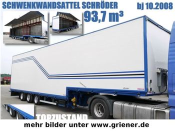 JUMBOSATTEL SCHWENKWAND GETRÄNKE SCHRÖDER 93,7m³  - Semiremorcă furgon