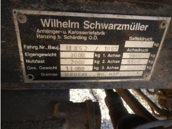 Schwarzmüller 2-Achsanhänger 2350x6000 Privatverkauf - Remorcă agricolă